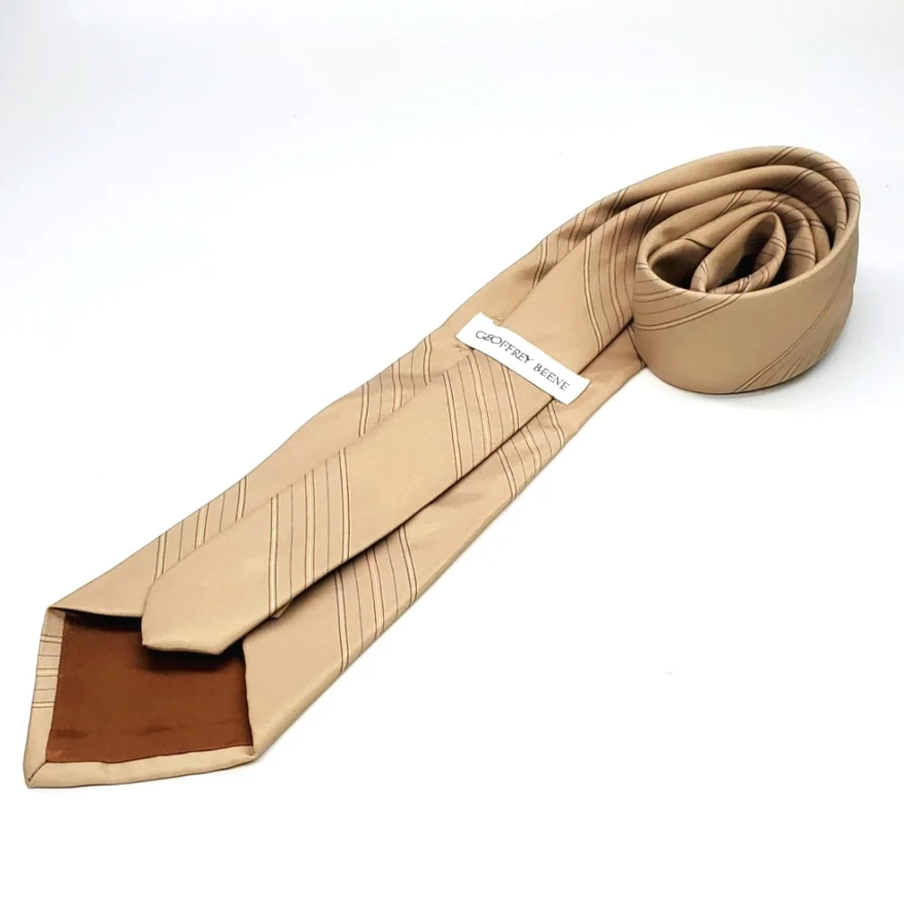Vintage Geoffrey Beene Creme Tie EUC